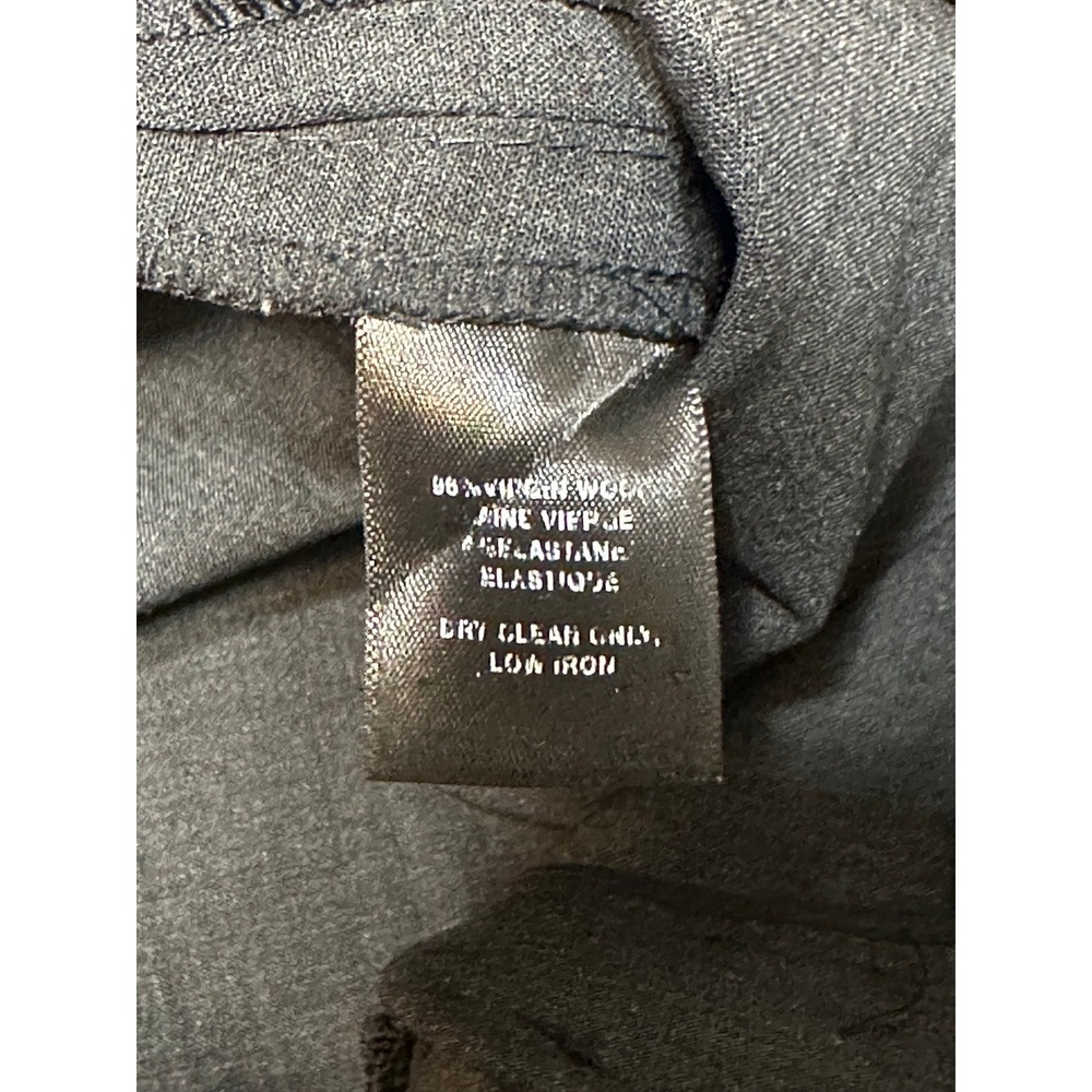 Lafayette 148 New York Irving Charcoal Grey Virgin Wool Blend Dress Pants Sz 8 - Picture 5 of 10